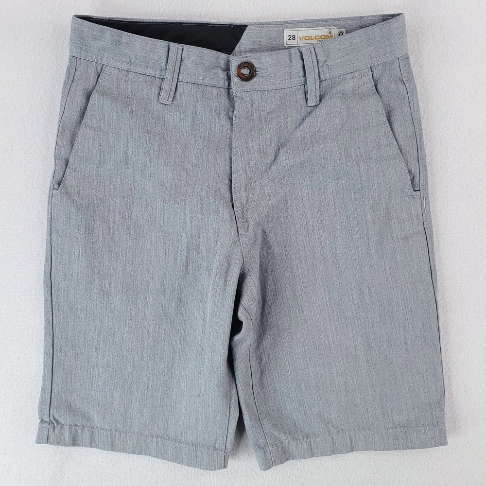 Volcom Shorts Mens 28 Gray Frickin Chino 9" Skater Streetwear Skateboarding